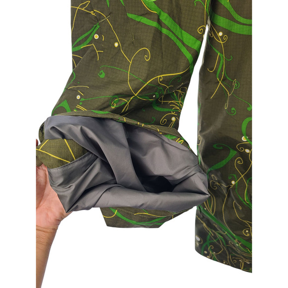 Salomon Snowlicious Women's Green Printed Cargo Clima Pro Snow Pants Size Small - Picture 6 of 13